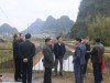 Đoàn giám sát thực địa tại Nhà máy thủy điện Bản Rạ, xã Đàm Thủy, huyện Trùng Khánh
