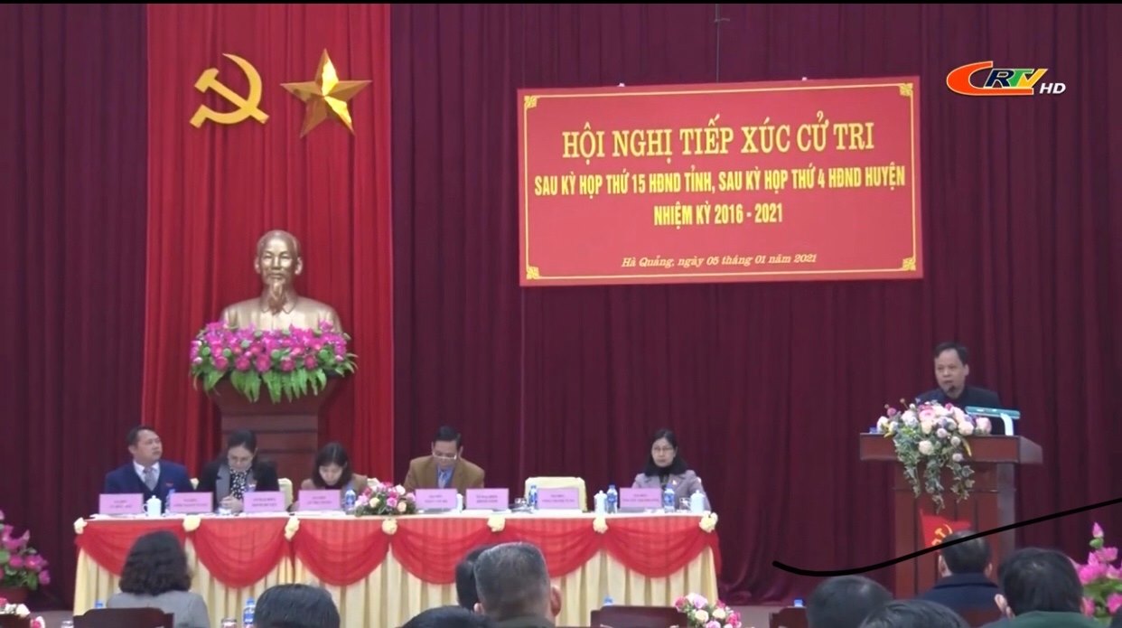 Đại biểu HĐND tỉnh tiếp xúc cử tri huyện Hà Quảng.