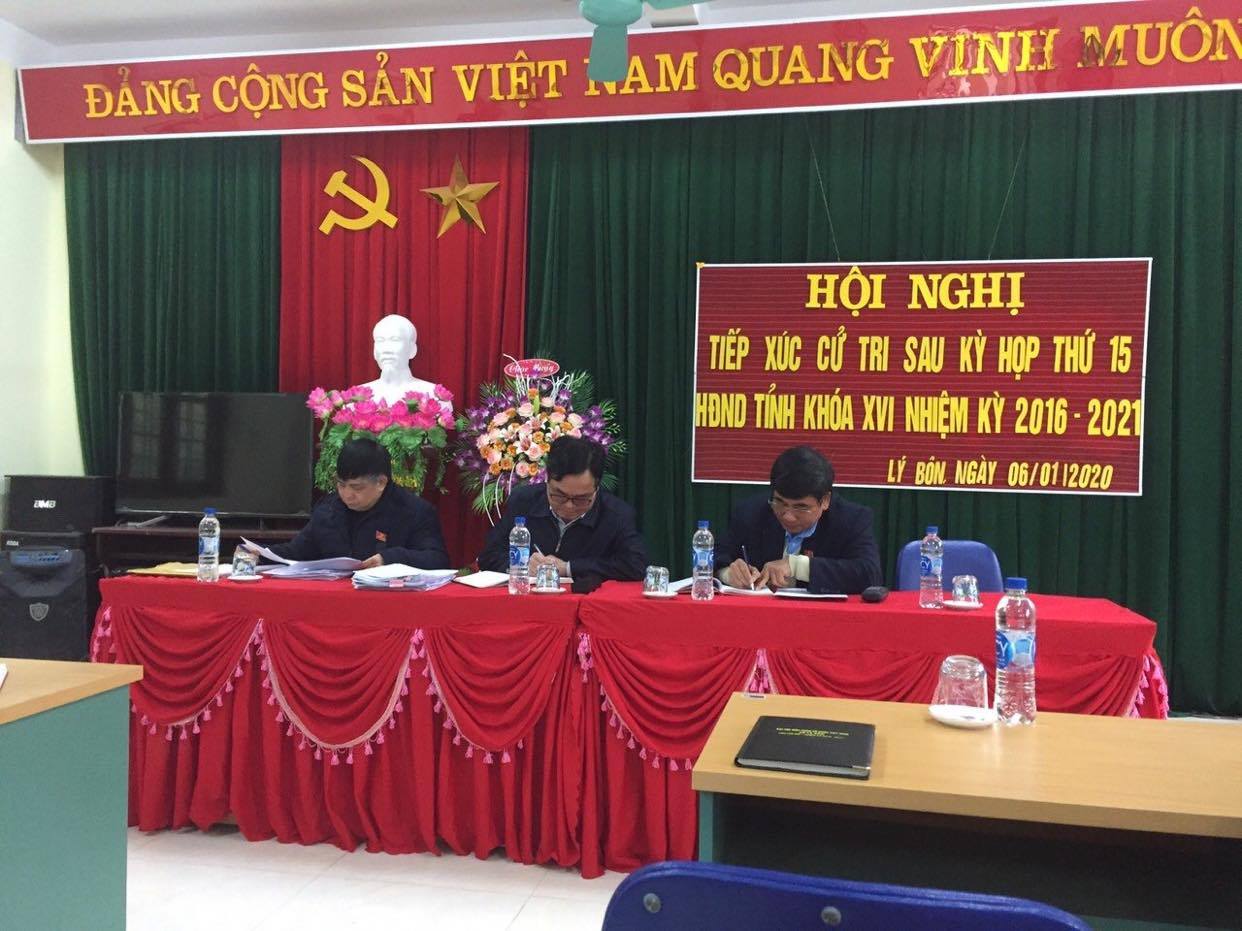Tổ đại biểu HĐND tỉnh đơn vị Bảo Lâm TXCT sau kỳ họp thứ 15 tại xã Lý Bôn