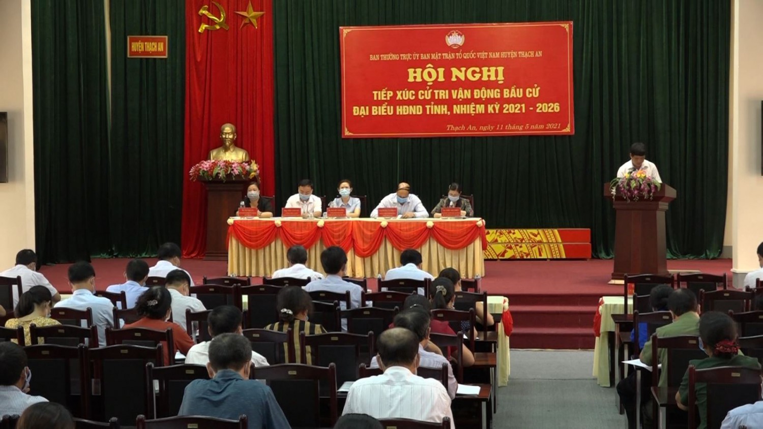 Ứng cử viên đại biểu HĐND tỉnh khóa XVII nhiệm kỳ 2021 - 2026 tiếp xúc cử tri tại huyện Thạch An.