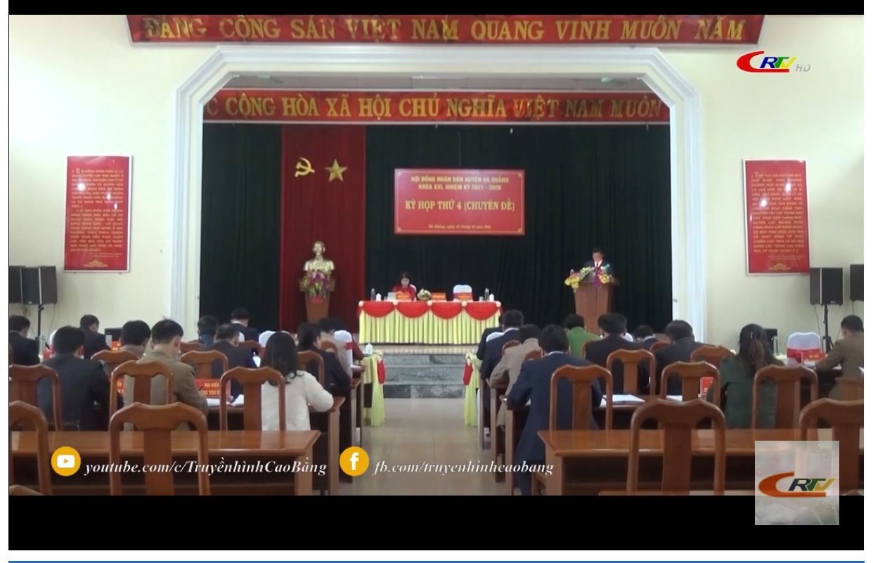 Toàn cảnh kỳ họp HĐND huyện Hà Quảng. (ảnh Đài PT-TH huyện)