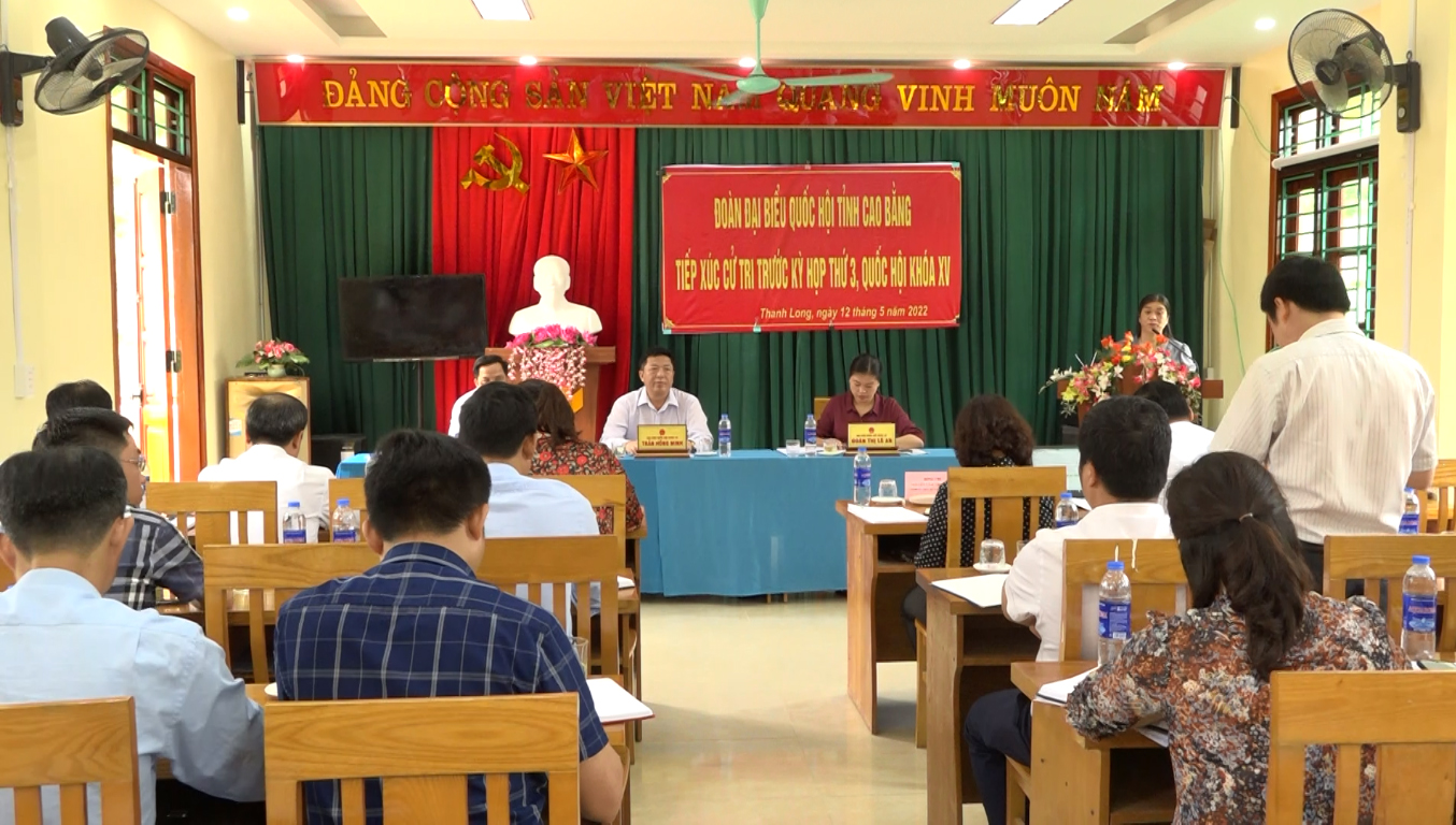 Đoàn đại biểu Quốc hội tỉnh tiếp xúc cử tri  tại xã Thanh Long, Yên Sơn (Hà Quảng)
