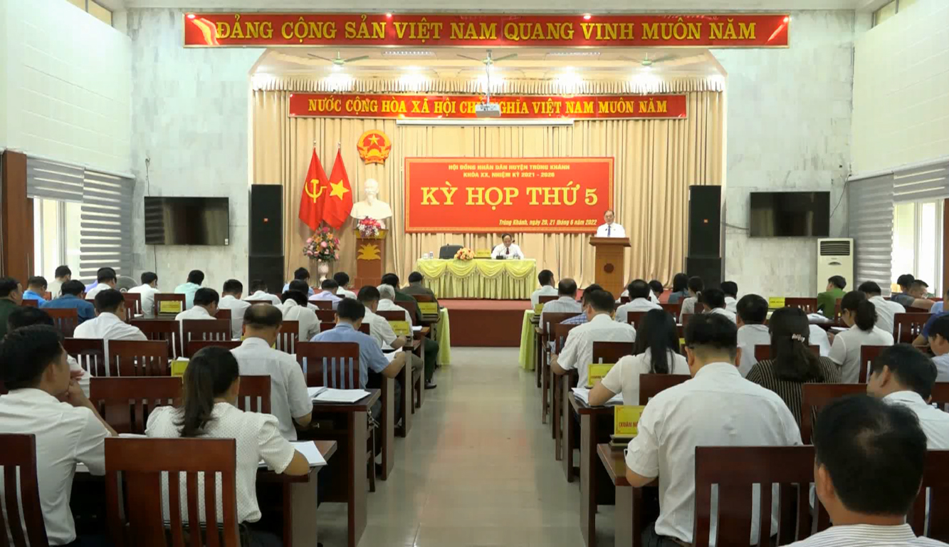 Kỳ họp thứ 5, HĐND huyện Trùng Khánh
