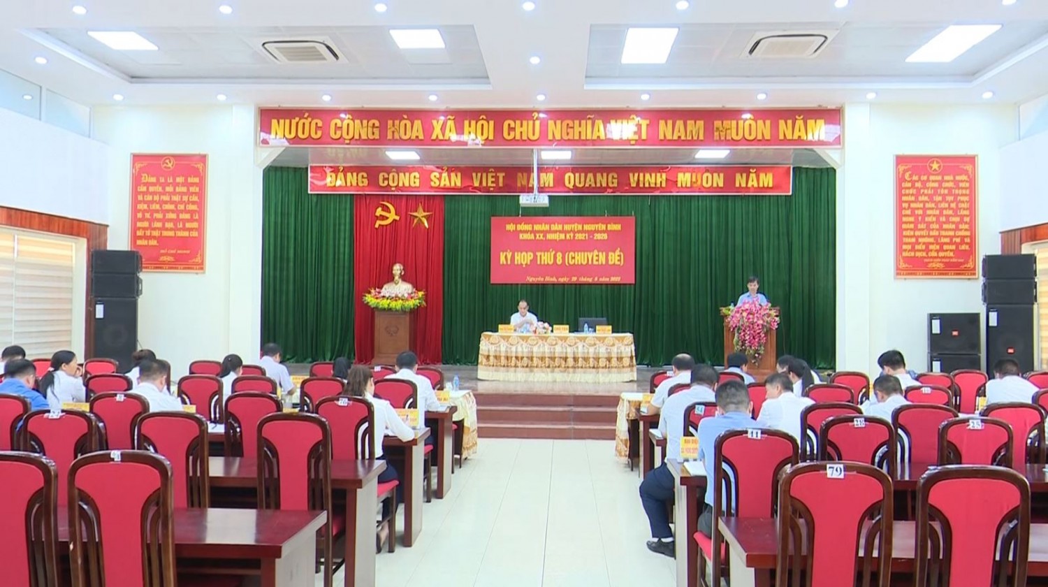 Kỳ họp thứ 8 HĐND huyện Nguyên Bình khóa XX, nhiệm kỳ 2021 - 2026.
