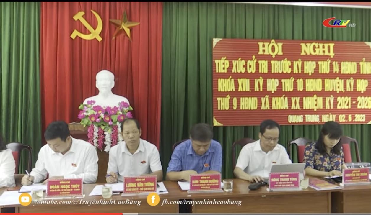 Phó Chủ tịch HĐND tỉnh Nông Thanh Tùng tiếp xúc cử tri trước kỳ họp 14 tại xã Quang Trung, Hòa An