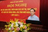 Phó Bí thư Thường trực Tỉnh ủy, Chủ tịch HĐND tỉnh Triệu Đình Lê phát biểu tại hội nghị.