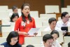 Đại biểu Quốc hội tỉnh Đoàn Thị Lê An phát biểu thảo luận ở hội trường về đánh giá bổ sung kết quả thực hiện kế hoạch phát triển kinh tế - xã hội và ngân sách Nhà nước năm 2023.