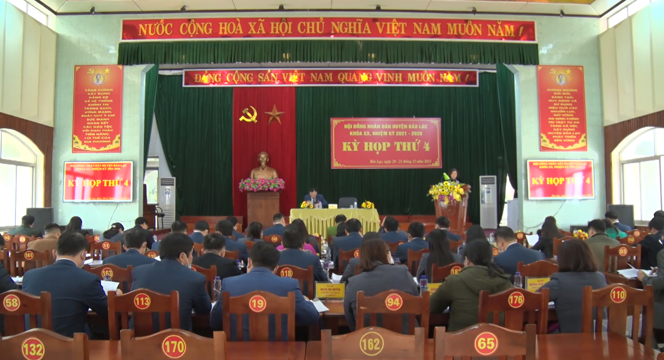 Kỳ họp thứ 4 HĐND huyện Bảo Lạc khóa XX, nhiệm kỳ 2021 - 2026.