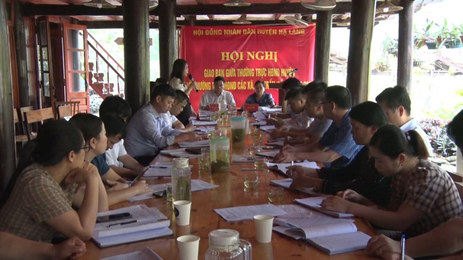 Hội nghị giao ban giữa Thường trực HĐND huyện Hạ Lang với Thường trực HĐND các xã, thị trấn