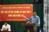 Bí thư Tỉnh ủy, Trưởng Đoàn ĐBQH Trần Hồng Minh phát biểu tại hội nghị